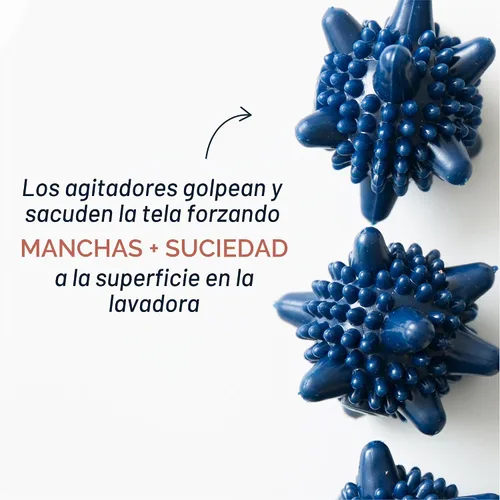 Vista 3 de Esembly Agitadores, bolas para lavadora y secadora para ropa limpia y suave, bolas reutilizables ecológicas de silicona para secadora, paquete de 4
