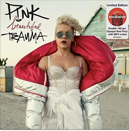 Vista 2 de Pink - Beautiful Trauma Album Exclusive Limited Edition 2X Double 150gm Opaque Red Vinyl LP with MP3 codes