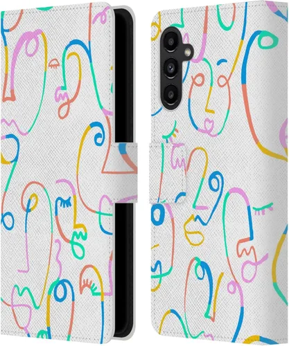 Vista 24 de Head Case Designs Officially Licensed Ninola Brushstrokes Multi Colorful Leather Wallet Case Compatible with Samsung Galaxy A07 4G