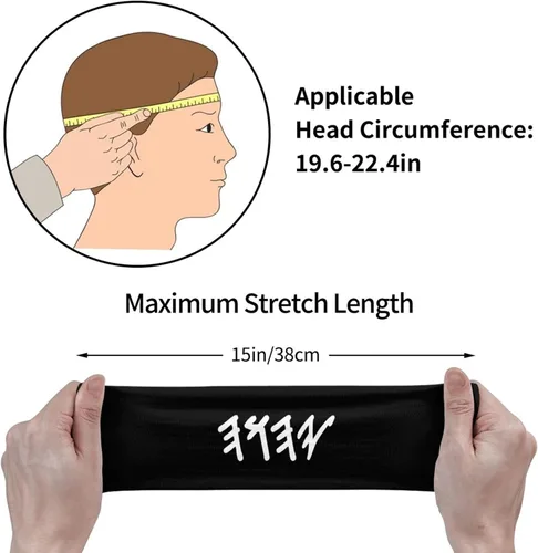 Vista 3 de UNDEX Lucky Old Hebrew Name of God Yahuah - Bandas deportivas unisex antideslizantes para yoga, correr, ciclismo, entrenamiento, spa, fitness, golf