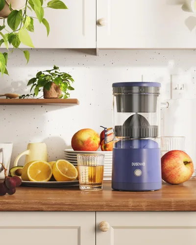 Vista 5 de Exprimidor de cítricos recargables - Exprimidor portátil con USB y cepillo de limpieza para naranja, limón, pomelo