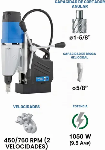 Vista 2 de CS Unitec MABasic Taladro portátil magnético, 1