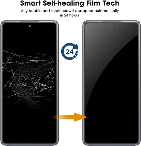 Vista 4 de Protector de pantalla de hidrogel de privacidad para Honor 70, 2 piezas de película protectora de TPU suave antiespía (no vidrio templado)