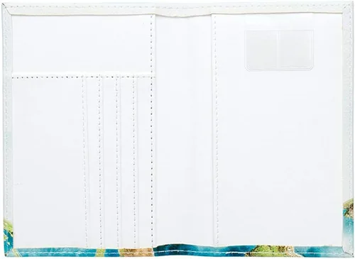 Vista 3 de Funda para pasaporte de viaje con bloqueo RFID con hebilla de piel sintética para pasaporte, Aircraft, Cartera Rfid