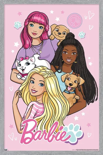 Vista 17 de Trends International Mattel Barbie - Bonito póster de pared, 22.4 pulgadas de largo x 14.7 pulgadas, versión enmarcada en madera de granero Versión