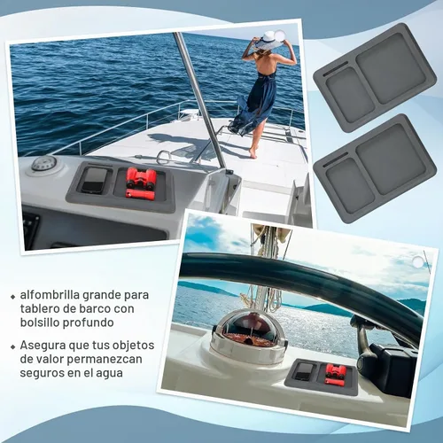 Vista 4 de [Usado] 2 almohadillas de espuma EVA para tablero de barco, 2 compartimentos, teléfono celular, barco, accesorio para tablero, soporte