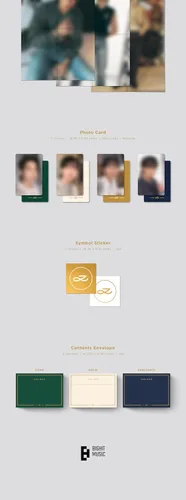Vista 5 de BTS Jungkook Golden 1st Solo Álbum Estándar Versión Sólida CD+1p Póster plegado en paquete+64p PhotoBook+2p Postal+2p PhotoCard+2ea Symbol