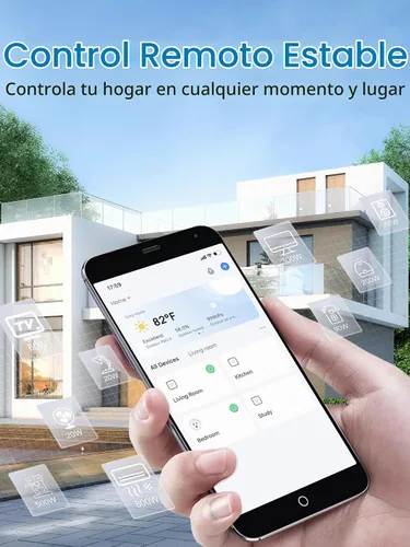 Vista 5 de EIGHTREE Mini Enchufe Inteligente 𝟓𝐆𝐇𝐳 Wi-Fi Compatible 𝟏𝟓𝐀, Enchufes Inteligentes que Funcionan con Alexa y Google Home y SmartThings, Monitor