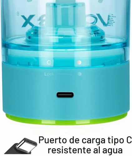 Vista 4 de VOLTRX Botella eléctrica agitadora - VortexBoost portátil recargable por USB C mezcladora de batidos de proteínas, vasos agitadores para batidos