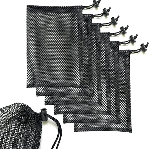 Vista 11 de SAEBEL Bolsas de malla con cordón duradero para pelota de golf, pickleball, tenis, béisbol, gimnasio, equipo de natación