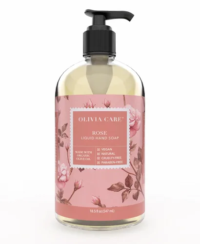 Vista 9 de Olivia Care Jabón líquido para manos, paquete de 4 Infundido con aceite de oliva - 1 de cada uno