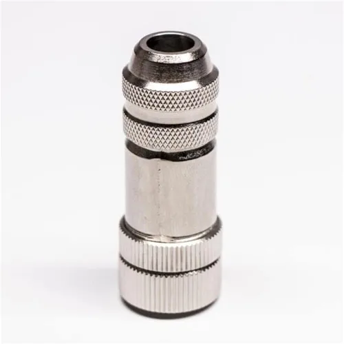 Vista 4 de Elecbee 5 unids Profibus M12 A Código Campo Cable Conector 4 Pin hembra Asamblea Enchufe Shiled para 22AWG 0.34mm² Cable