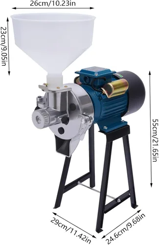 Vista 2 de Molino de grano de 110 V molinillo de maíz molino de maíz comercial amoladora con embudo 2200 W