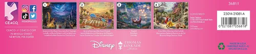 Vista 9 de Ceaco - 4 en 1 Multipaquete - Disney - Thomas Kinkade - (4) Rompecabezas de 500 piezas Thomas Kinkade Disney Art, Made in USA, Recycled Board