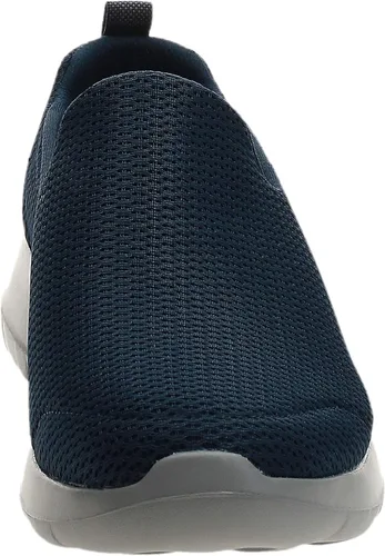 Vista 2 de Skechers Go Max-Athletic Tenis para caminar para hombre, de malla de aire y sin cordones, Azulgris