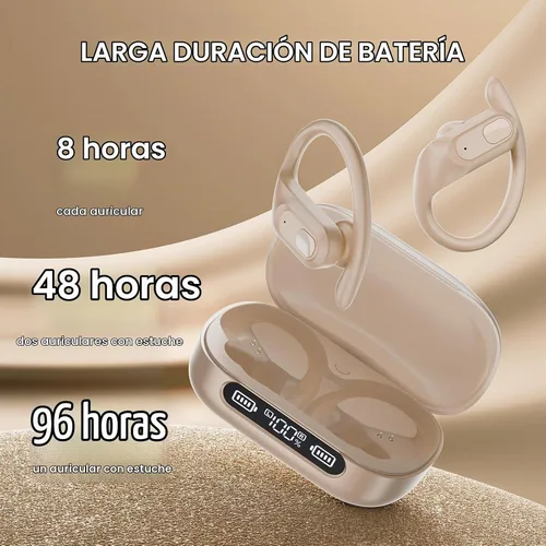 Vista 3 de occiam Auriculares inalámbricos con cancelación activa de ruido, auriculares Bluetooth, reproducción de 96 horas, llamadas claras, impermeables
