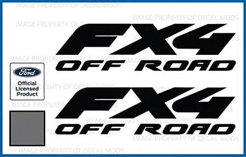 Vista 8 de FX4 Offroad - Adhesivos troquelados para Ford F250 F350 Super Duty (1997-2010), juego de 2 unidades, color negro brillante