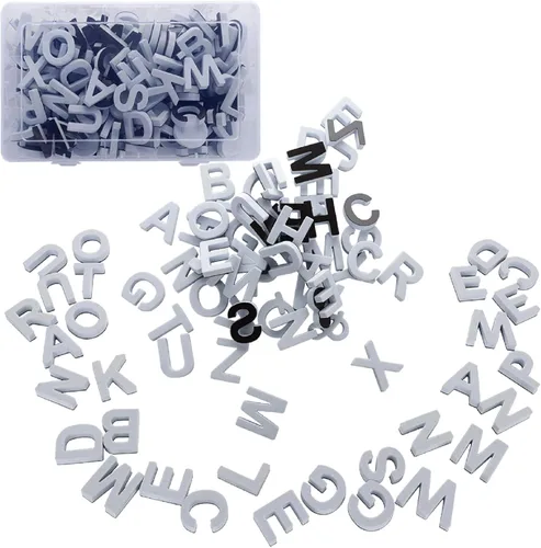 Vista 10 de Firlar 124 letras magnéticas, imanes del alfabeto mayúscula ABC para refrigerador, letras del alfabeto de espuma, imanes para refrigerador