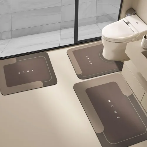 Vista 25 de Housego Tapete mágico de baño absorbente, alfombra de secado rápido, tapete mágico de baño antideslizante, alfombra de piso con respaldo de goma