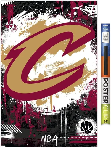 Vista 14 de Trends International NBA Cleveland Cavaliers - Póster de pared con logotipo Maximalist 23 Versión premium sin marco