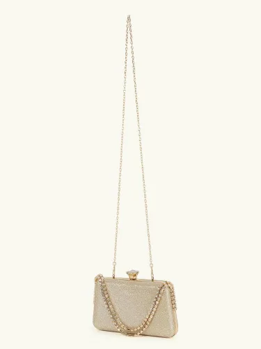 Vista 4 de BWKUNOLF Bolso de noche para mujer, bolso de mano brillante para boda, fiesta de noche, bolso de mano con cadena, bolso cruzado