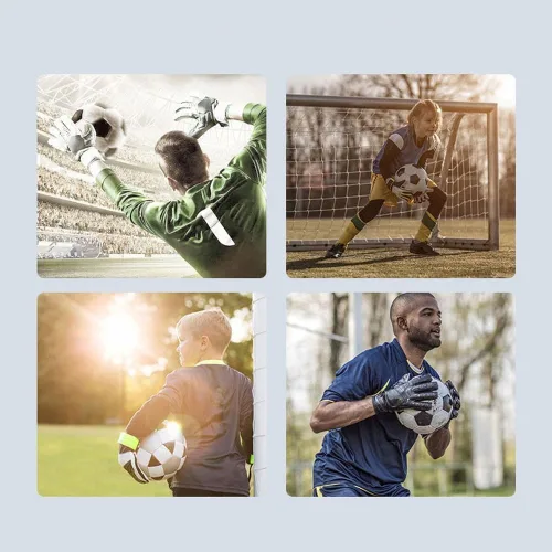 Vista 3 de Guantes de portero de fútbol, guantes de fútbol, guantes profesionales antideslizantes con agarre fuerte, guantes de portero para entrenamiento