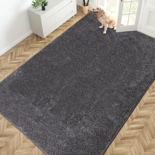 Vista 80 de PURRUGS Tapete para puerta con atrapamiento de suciedad, 20 x 31.5 pulgadas, antideslizante, lavable a máquina, tapete para puerta de perro, tapete