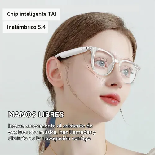 Vista 4 de GS07 - Lentes de sol fotocromáticos inteligentes, lentes de luz azul para hombres, Bluetooth 5.4, micrófono de sonido abierto y altavoces