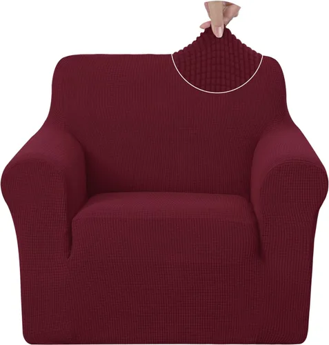 Vista 59 de U-NICE HOME Funda para sofá biplaza elástica, cubierta para sofá, funda para sillón, protector de muebles para sofá con 2 cojines, funda para sofá