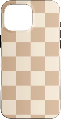 Vista 36 de Funda de tablero de ajedrez marrón beige claro para iPhone 14 Pro