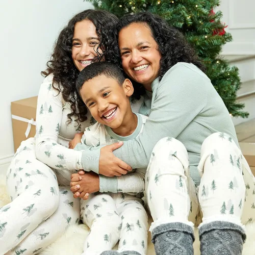 Vista 3 de HonestBaby - Pijama familiar navideña de algodón orgánico