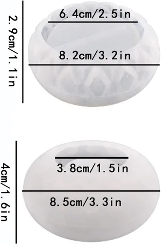 Vista 5 de Molde de silicona para macetas suculentas, moldes de hormigón y molde de cemento para hacer macetas pequeñas y jarrones