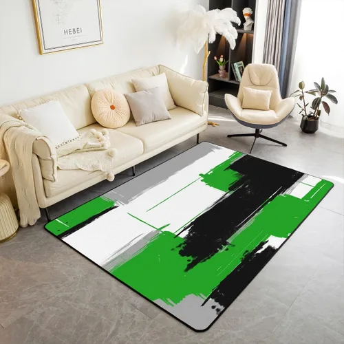 Vista 25 de Feelyou Tapete de interior de arte abstracto para niños y niñas, alfombra geométrica de 3 x 5 pulgadas, ultra suave, retro, circular, geométrica