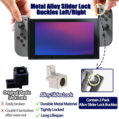 Vista 4 de Joycon Joystick Replacement 4 Pack for Fix Drift Nintendo Switch Joy-Con Controller & Switch Lite Joystick Parts Replacement LeftRight Analog Thumb