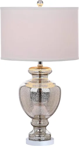 Vista 5 de SAFAVIEH Lighting Collection Morocco Mercury Glass - Juego de 2 lámparas de mesa de 28 pulgadas con puerto de carga USB (bombillas LED incluidas)