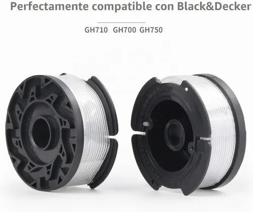 Vista 5 de Paquete de 4 carretes de repuesto para recortadora de hilo para Black y Decker AF-100 Carrete de alimentación automática de malezas de 30 pies/0.065