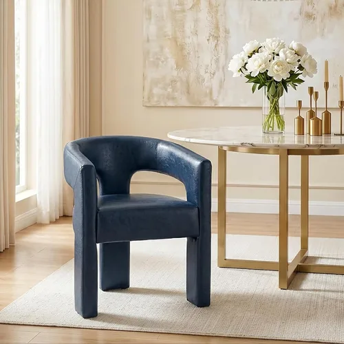 Vista 13 de Modernas sillas de comedor, silla de sherpa tapizada de terciopelo con respaldo, silla de tocador Boucle ensamblada cómoda para cocina, comedor