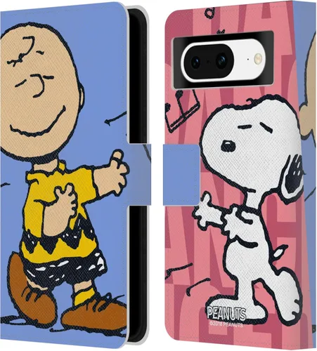 Vista 43 de Head Case Designs Officially Licensed Peanuts Charlie & Woodstock Nap Halfs and Laughs Leather Wallet Case Compatible with Google Pixel 8