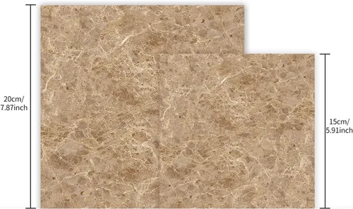 Vista 4 de 12 calcomanías de vinilo esmerilado para transferencia de salpicaduras en muro, autoadhesivas para suelo de cocina y baño, oro imperial, 6 x 6