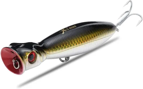 Vista 14 de KINGDOM 5 Colores Big Splash Long Casting Popper Pesca Señuelos 9.5/16/1.27 oz Flotante Agua Pesca Plugs 80/100/5.118 in Ruido Mejorado 3D Simulado