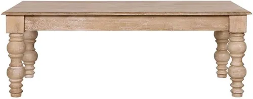 Vista 7 de Casartis Living James - Mesa de centro de madera maciza de mango de 18 pulgadas, color natural