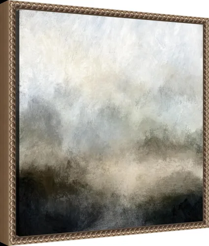 Vista 2 de Amanti Art Dan Hobday - Lienzo enmarcado para pared, 16 x 16 pulgadas, niebla de lago por Dan Hobday, lienzo enmarcado para pared, arte abstracto