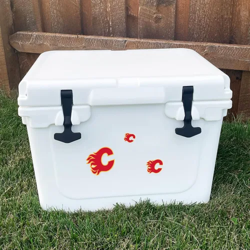 Vista 5 de Desert Cactus Calgary Flames Team NHL National Hockey League - Calcomanía de vinilo para botella de agua para laptop, álbum de recortes de automóvil