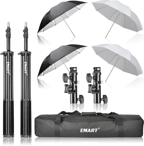 Vista 6 de EMART Paraguas de fotografía, 400W 5500K Kit de iluminación para Vedio
