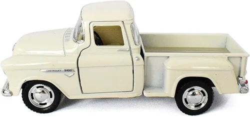 Vista 8 de Juego de 4 modelos escala de camioneta Chevy Stepside, escala 1/32, autos de acción de retroceso