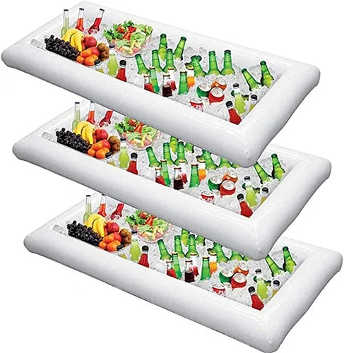 Vista 7 de Barras de servir inflables para bufé de hielo, bandejas para servir ensaladas, soporte para bebidas y alimentos, contenedores refrigerantes
