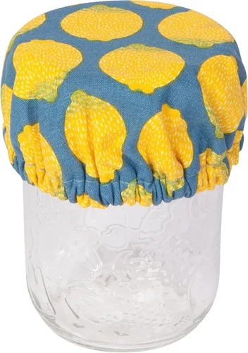 Vista 7 de Now Designs Lemons Save It - Juego de 3 fundas reutilizables de algodón para tazones y tarros de 3.5 pulgadas, 4.5 pulgadas y 6.5 pulgadas
