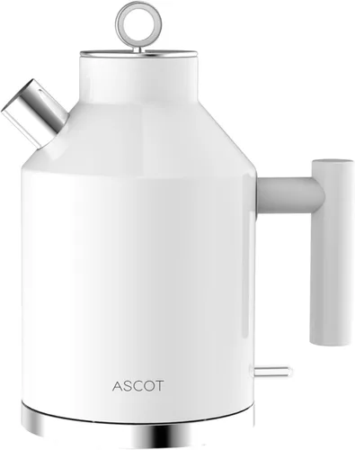 Vista 8 de ASCOT Hervidor eléctrico, interior de acero inoxidable de 1,5 L, sin plástico, 1500 W de ebullición rápida, diseño retro, apagado automático