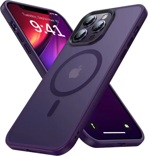 Vista 12 de Funda magnética fuerte para iPhone 13 Pro Max [compatible con Magsafe] [protección contra caídas de grado militar] Funda protectora a prueba