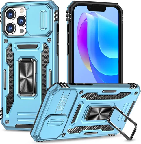 Vista 14 de Funda para iPhone 12 Pro Max con cubierta deslizante para cámara, con soporte para anillo de dedo, soporte magnético para automóvil, para iPhone 12